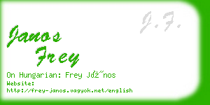 janos frey business card